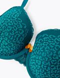 Leopard Lace Padded Full Cup Bra A-G
