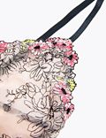 Floral Tattoo Embroidered Bralette