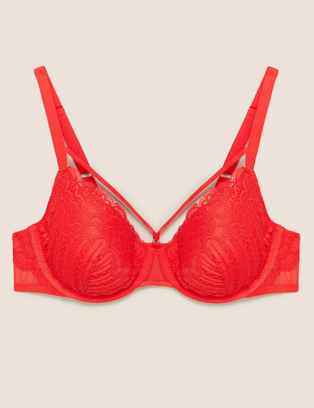 Scallop Lace Padded Full Cup Bra A-E