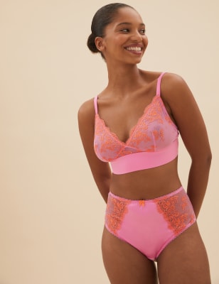 

Boutique Corpiño sin aros con bordado de floresWomens - Pink Mix, Pink Mix