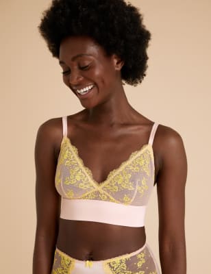 

Boutique Corpiño sin aros con bordado de floresWomens - Apricot Mix, Apricot Mix