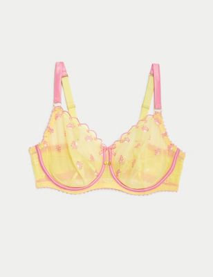 Carita Embroidered Wired Full Cup Bra (F+)