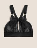 Spot Embroidery Non Wired Bow Bralette