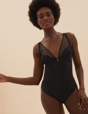 

Womens Boutique Spot Embroidery Body - Black, Black