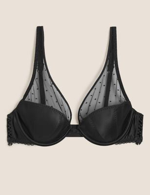Marks & Spencer Black Luxury Embroidery Full Cup Bra 32B, 32C, 32D, 34A,  34B 36A