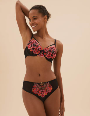 

Boutique Sujetador de copa completa con bordado de corazones con aros para copa A-EWomens - Black Mix, Black Mix