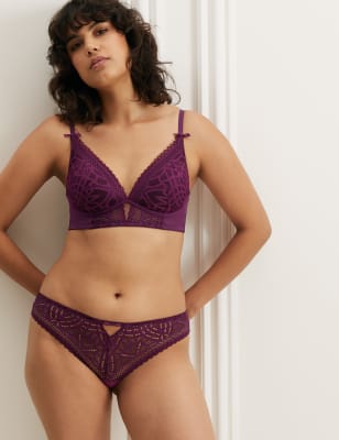 

Womens Boutique Brazilian-Slip „Joy“ mit Spitze - Deep Mauve, Deep Mauve