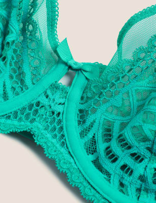 

Boutique Sujetador de copa completa con aros y encaje Joy para copa A-EWomens - Green, Green