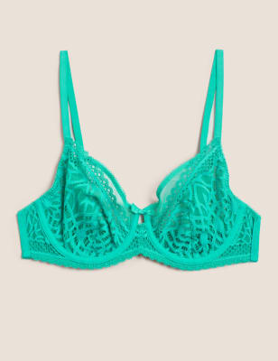 

Boutique Sujetador de copa completa con aros y encaje Joy para copa A-EWomens - Green, Green