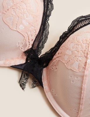 

Boutique Sujetador escotado con aros de encaje doble Larissa para copa F-HWomens - Peach, Peach