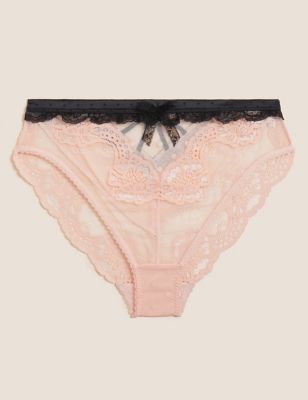Larissa Double Lace High Leg High Waisted Knickers – Marks & Spencer Bermuda
