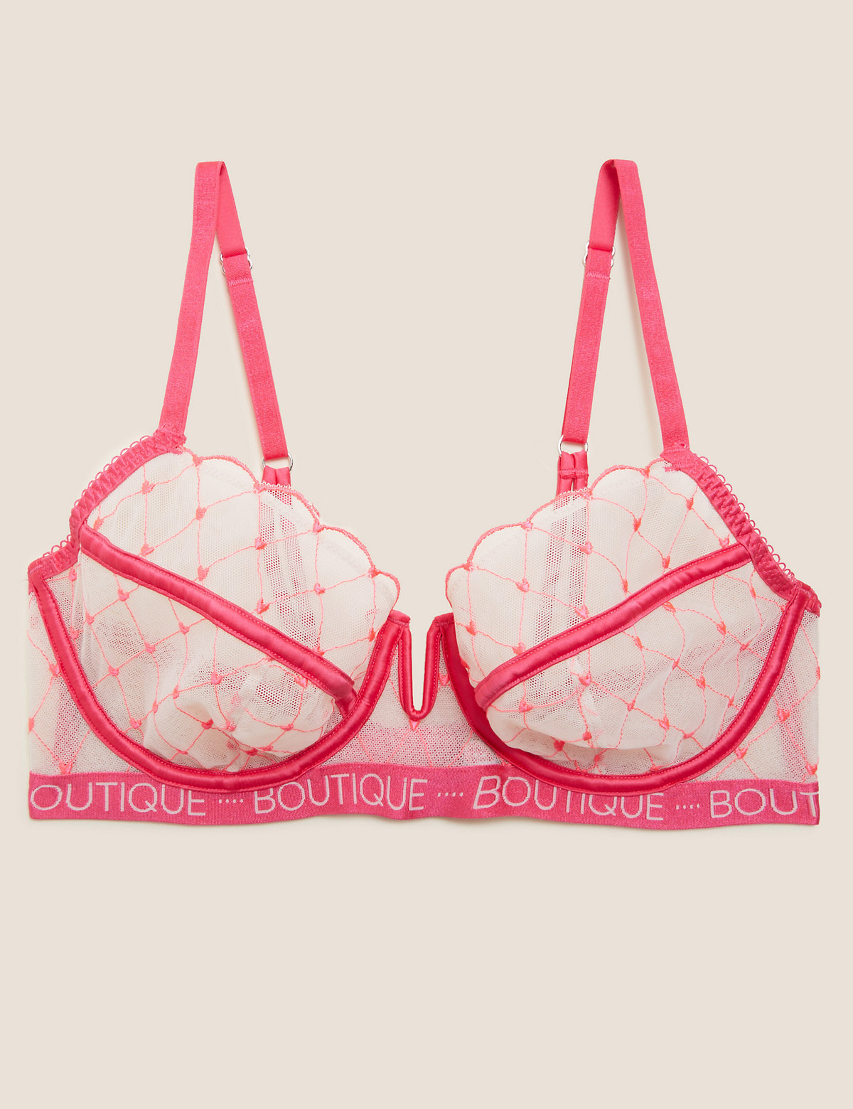 Lucia Heart Embroidery Full Cup Bra