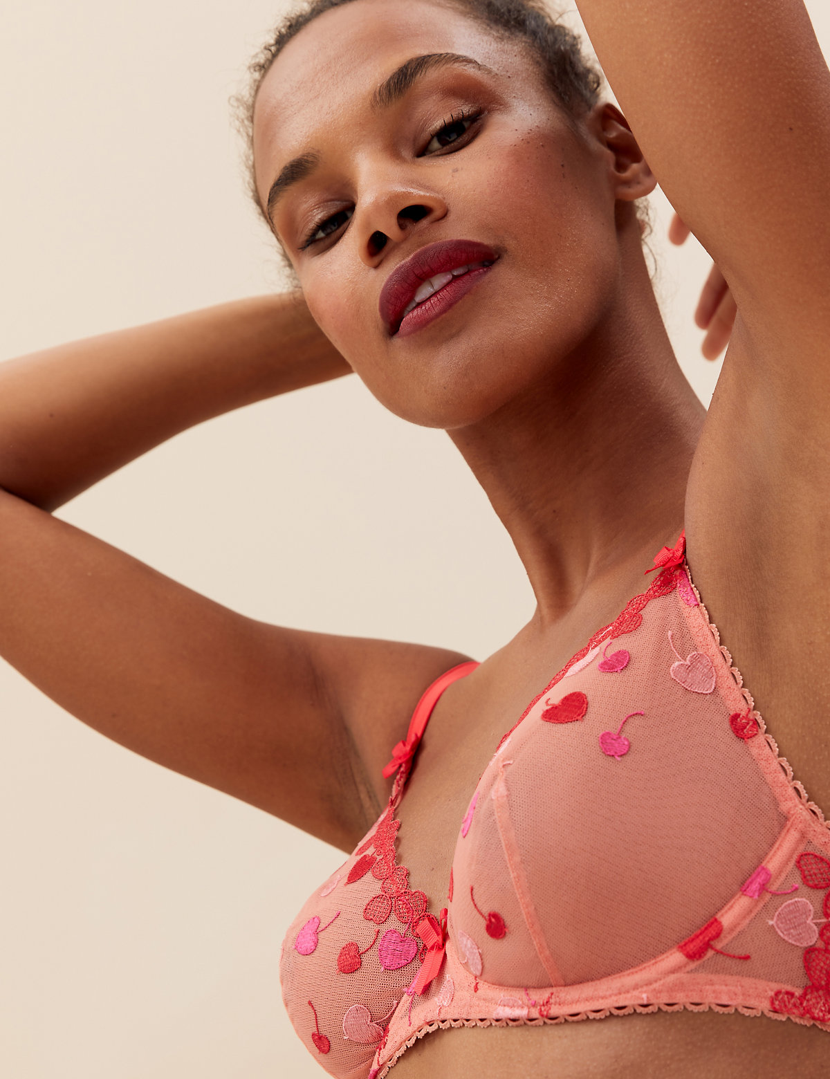Christelle Embroidered Plunge Bra A-E