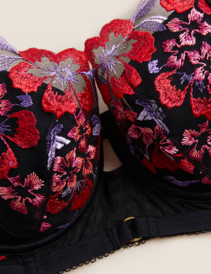 

Womens Boutique Balconette-BH mit Bügel und Stickerei „Isabella“ (A-E) - Black Mix, Black Mix