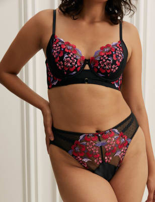 

Womens Boutique Slips mit hoch ausgeschnittenem Bein und hohem Bund „Isabella“ - Black Mix, Black Mix