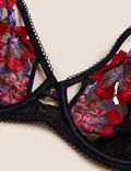 Isabella Embroidered Wired Plunge Bra A-E