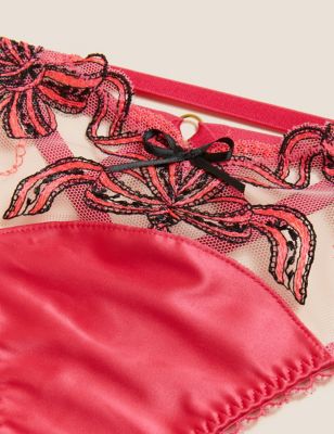 

Womens Boutique Mira Embroidery Thong - Pink Mix, Pink Mix