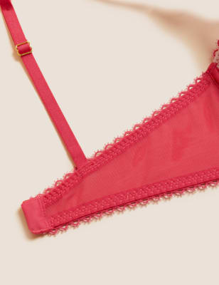 

Womens Boutique Plunge-Bügel-BH mit Stickerei „Mira“ (A-E) - Pink Mix, Pink Mix
