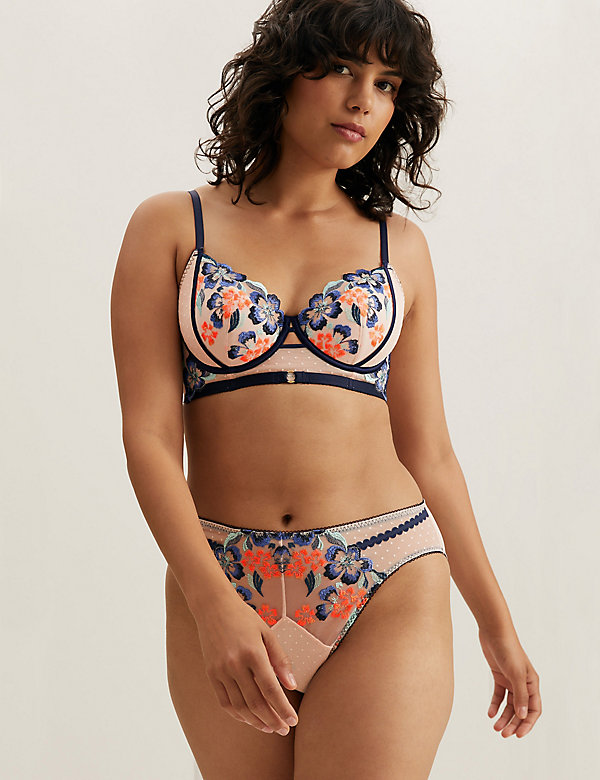 Isabella Embroidered Wired Balcony Bra A-E - FR