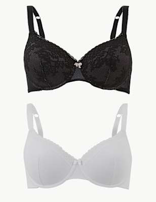 Lot de 2&nbsp;soutiens-gorge ampliformes, bonnets embo&icirc;tants A&nbsp;&agrave;&nbsp;F