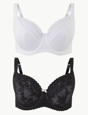 Lot de 2&nbsp;soutiens-gorge non ampliformes &agrave; balconnet, bonnets&nbsp;E&nbsp;&agrave;&nbsp;J