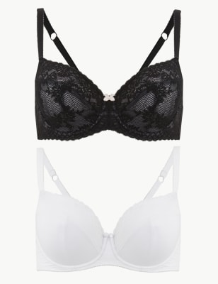 Lot de 2&nbsp;soutiens-gorge non ampliformes &agrave; balconnet, bonnets A&nbsp;&agrave;&nbsp;F