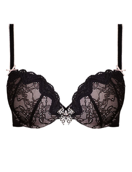 Flirt Lace Padded Plunge Push-Up A-DD Bra | Limited Collection | M&S