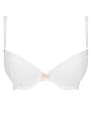 Corded Lace Padded Underwired Plunge Bra DD-GG | Limited Collection | M&S