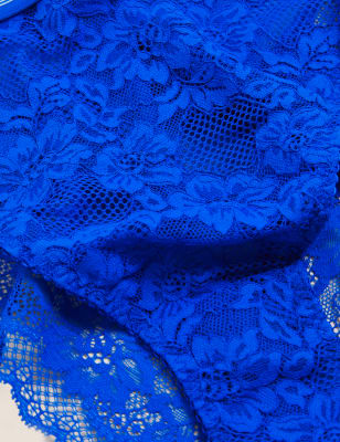 

Womens B by Boutique Meia Lace High Leg Knickers - Cobalt, Cobalt