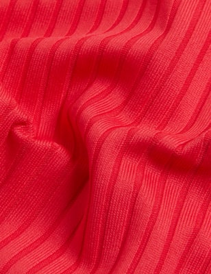 

B by Boutique Tanga acanalado MeiaWomens - Red, Red
