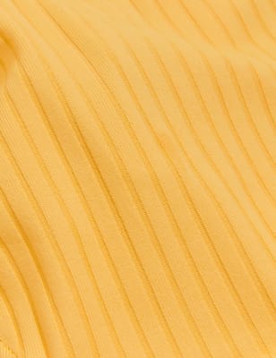 

B by Boutique Tanga acanalado MeiaWomens - Yellow, Yellow