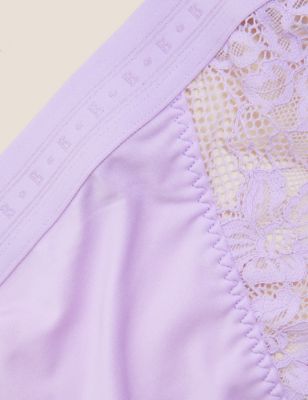

Womens B by Boutique Ameli High Waisted Brazilian Knickers - Lilac, Lilac