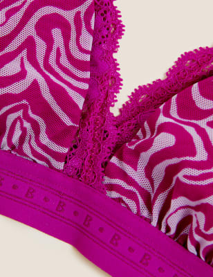 

Womens B by Boutique Ameli Print Non Wired Bralette - Fuchsia, Fuchsia