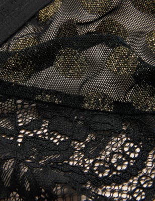 

Womens B by Boutique Brasilianischer Slip mit Glitzerpunktmuster - Black Mix, Black Mix