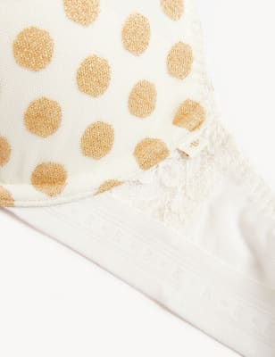 

B by Boutique Sujetador escotado con aros de topos con brillos para copa A-EWomens - Ivory Mix, Ivory Mix