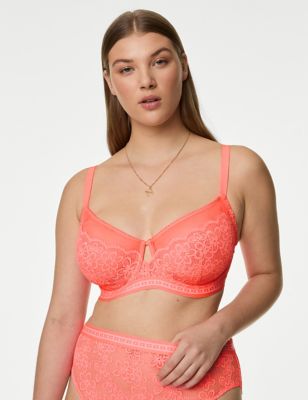 Marks and Spencer Women's Pleated Under Wired Padded Full Cup Bra, Almond,  34A at  Women's Clothing store