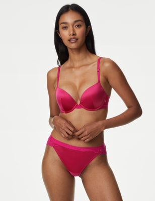 Ines Satin Wired Push-Up Bra Set