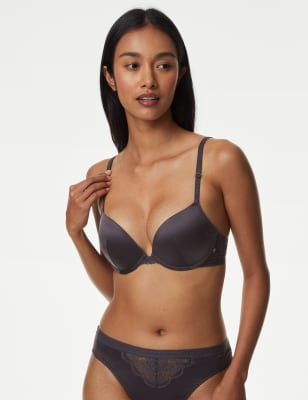 Ines Satin Wired Push-Up Bra Set