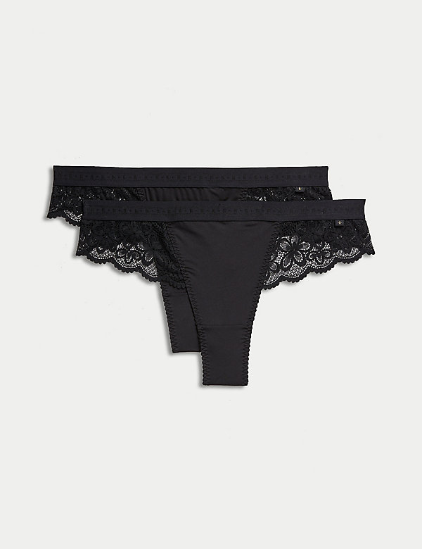 2pk Cleo Lace Thongs - EE