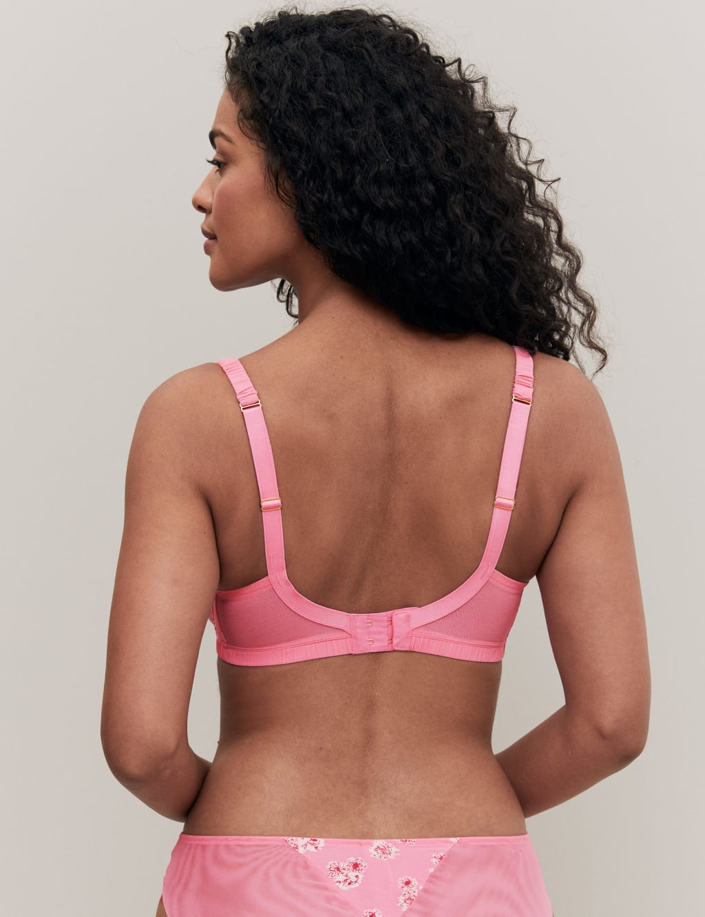 Floral Print Wired Full Cup Bra F-H image 3