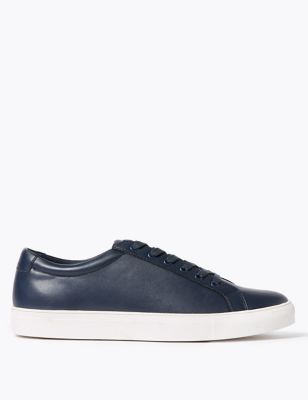 Marks And Spencer Mens M&S Collection Lace-Up Trainers - Navy, Navy