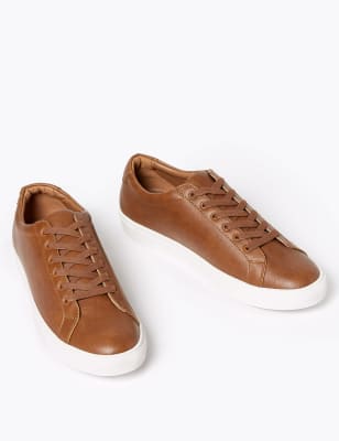 

Mens M&S Collection Lace-Up Trainers - Dark Tan, Dark Tan