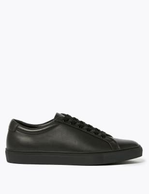 

Mens M&S Collection Lace-Up Trainers - Black/Black, Black/Black