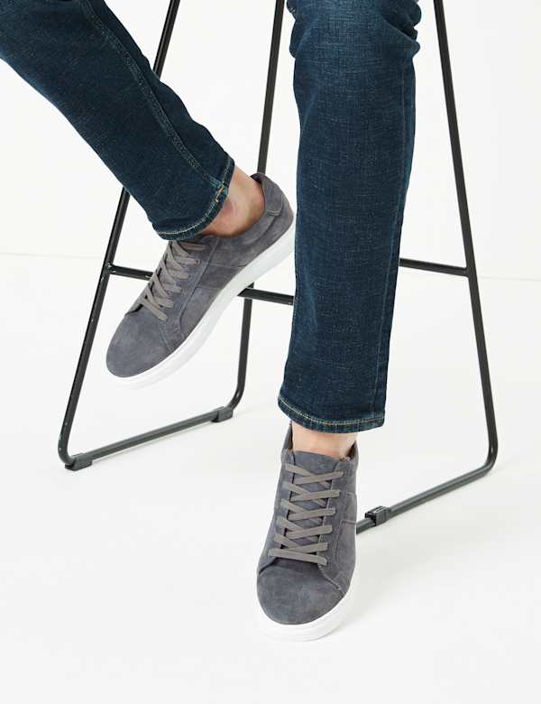 Suede Side Stripe Trainers