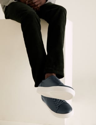 

Mens M&S Collection Lederturnschuhe - Navy, Navy