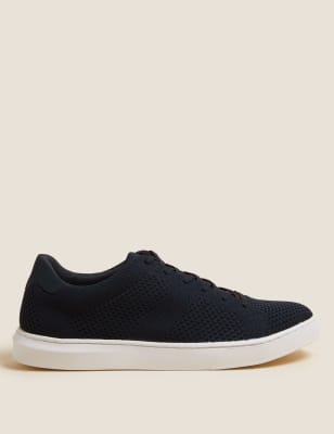 

Mens M&S Collection Mesh Lace-Up Trainers - Navy, Navy