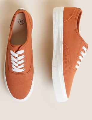 

Mens M&S Originals Canvas Lace-Up Trainers - Burnt Orange, Burnt Orange