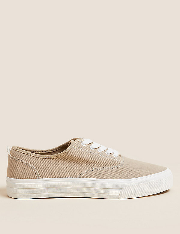 Canvas Lace-Up Trainers - OM