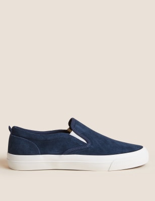 

Mens M&S Collection Suede Slip-On Pumps - Navy, Navy