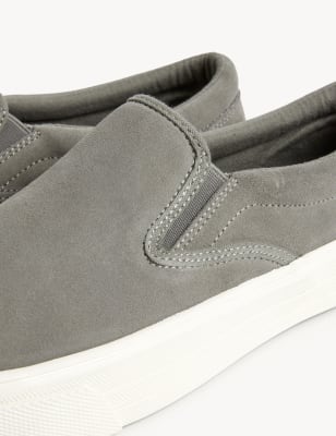 

Mens M&S Collection Suede Slip-On Pumps - Dark Grey, Dark Grey